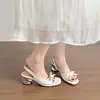 Sandalias abiertas de verano para mujer, estilo francés, punta cuadrada, con lazo, espalda descubierta y punta descubierta, tacones altos que no cansan los pies