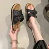 Sandalias Casuales de Cuero con Hebilla y Suela Gruesa para Mujer, Calzado Versátil para Exteriores de Verano 2025, Sandalias Elegantes para Vacaciones