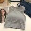Chica guapa sin mangas forma de I hombro ancho chaleco mujer base interior tubo top ropa interior mujer exterior belleza espalda top corto envuelto pecho