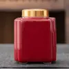 Bote de Té de Cerámica con Tapa de Aleación de Aluminio en Espiral, Bote para Polvo Medicinal, Bote Sellado, Bote para Frutos Secos, Bote para Pomada, Estilo Lujo Ligero, Retro Lujo Ligero