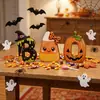 Decoraciones de Madera de Doble Capa con Letras de Halloween 'Boo' Adornos Creativos para Estanterías Decoraciones de Escritorio Ambiente Festivo Accesorios