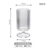 Copo de Vidro Reto Listrado Alto Estilo Ins para Café Americano Gelado, Bebidas Frias, Refrigerante e Bebidas