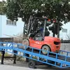 Rampa Hidráulica Fija para Carga y Descarga de Contenedores, Plataforma Móvil de Carga y Descarga para Montacargas