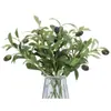 Cross-Border Artificial Olive Leaf Branch with Fruit, Realistic Touch Plant Leaves, Artificial Flowers for Decoration, Wedding Ornaments