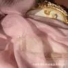 Bufanda de Cachemira Lisa de Terciopelo en Anillo para Mujer, Estilo Fino de Verano, Chal Protector Solar, Bufanda Larga de Seda para Habitaciones con Aire Acondicionado, 1*2.3m