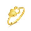 Anel banhado a ouro da moda feminina coreana Zhenrong 3D cor de ouro anel em forma de amor moeda europeia joias de casamento de ouro