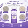 Gránulos desodorantes KineShineX para arena de gato con aroma a lavanda para areneros de gatos, neutraliza y elimina los olores fecales, y deja una fragancia duradera