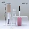 Tubo Redondo de 7ml para Labial en Barro, Tubo para Brillo de Labios, Pincel Delineador de Cabeza Plana, Tubo para Corrector, Botella con Pincel para Brillo de Labios de Moldeo por Inyección