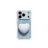 Funda de Epoxy de Color Sólido Simple Adecuada para iPhone 17 Pro Max con Asa, 16 Soporte, 15/16 Pro Anti-Caída Funda para Teléfono 15