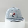 Gorros para Bebé para Primavera y Otoño, Gorras de Mezclilla Elegantes y Originales con Visera Suave para Niños y Niñas, Lindos Gorros para Bebés Pequeños