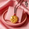 Colgante Pixiu Nuevo Estilo Chapado en Oro con un Diseño que Atrae la Buena Suerte, Estilo Lujo Ligero, Joyería de Collar Tejido para el Año de Nacimiento