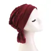 Pañuelo de cabeza plisado de encaje de estilo nuevo transfronterizo, gorro de protección para el cabello para mujer, turbante, gorro de quimioterapia, JDT-231D