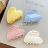 Pinza para el pelo de corazón colorido con textura Ins coreano Pinza de tiburón Pasador dulce para la parte posterior de la cabeza Accesorio para el pelo Accesorio para el pelo de mujer Venta al por mayor