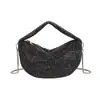 Bolsa de Noite da Moda e Tendência Cravejada de Diamantes, Bolsa Saco Totalmente de Diamantes, Bolsa de Corrente de Strass, Bolsa Transversal Brilhante de Mão tipo Colete