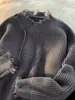 Suéter de punto para hombre, color liso, cuello redondo, nuevo estilo otoño 2022, casual, versátil, retro japonés, corte relajado, popular y moderno
