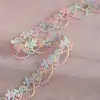 Encaje floral de 2 cm de ancho, hecho a mano, para jarrón, material decorativo, accesorios de ropa, bordado, encaje soluble en agua.