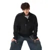 Outono 2026 Novo Jaqueta Masculina Estilo GTAL Gola Alta Plissada Outerwear Casual Solto de Alta Qualidade para Adolescentes