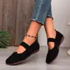 Comércio eletrónico transfronteiras: Coleção de outono de 2026 de novos sapatos Mary Jane baixos para mulheres, apresentando bico redondo, uma única tira, sola plana e um design suave e elegante.