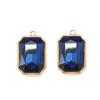 Yiwu colgante rectangular octogonal de acero inoxidable de un solo agujero acero titanio gema diy aretes collar accesorios para tocado material