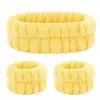 Diadema para Lavado Facial, Muñequeras, Set de Tres Piezas, Diadema para Mujer de Celebridad de Internet, Diadema de Felpa de Color Puro para Casa, Diadema Absorbente para Lavado Facial