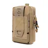Bolsa táctica EDC para exteriores cortada con láser para entusiastas militares, riñonera casual MOLLE para teléfono, accesorio de ciclismo, bolsa colgante miscelánea