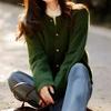 Zwg666424Vg Artículo Práctico de Otoño e Invierno Cálido Cárdigan Chaqueta de Punto Casual Bicolor para Mujer 2025