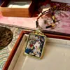 Juego de Collar Thangka Pintado a Mano Puro Hotong Tíbet Nepal Vida Pasada y Presente 4*5