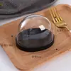 Cubierta de Polvo de Plástico Transparente Caja de Exhibición para Trabajos Miniatura Micro Paisaje Flor Eterna Decoración Acrílico Ovalado