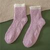 Calcetines Pantufla Antideslizantes con Agarre para el Hogar para Mujer Calcetines de Terciopelo Coral de Felpa para Mujer Calcetines para el Suelo Calcetines para Dormir Transfronterizos Amazon