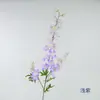 Delphinium de 3 ramas flor de seda artificial jacinto decoración del hogar arreglo floral jardín caja de flores exterior arreglo