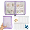 Libro de almacenamiento con cremallera de hojas sueltas para joyería, pendientes, collar, pulsera, 80 compartimentos, a prueba de polvo, oxidación, bolsa de joyería de PVC transparente, transfronterizo