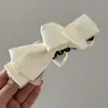 Pinza de plátano estilo coreano, tamaño grande para cabello grueso, pinza de torsión con sensación de alta gama, exquisita pinza para el pelo de lazo para mujer, accesorio para el pelo para la parte posterior de la cabeza