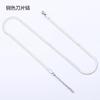 Cadena de Hueso de Serpiente de Acero Inoxidable, Cadena Lisa, Cadena de Empuje, Serpiente Plana, Serpiente Redonda, Cadena de Serpiente Cuadrada, Collar Simple de Hoja de Acero de Titanio
