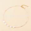 Collar de Cadena para Clavícula Hecho a Mano con Cuentas de Cristal Blanco Colorido Estilo Ins Exquisito Lujo Accesible Moda Versátil