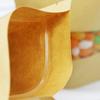 Bolsa de Papel Kraft con Ventana de Alta Definición, Bolsa de Pie, Bolsa con Cierre Ziplock, Bolsa de Empaque Compuesta de Papel y Plástico, Pantalones de Bolsillo con Solapa Sellada, Bolsa para Snacks de Fruta Deshidratada