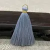 Em Estoque Anel de Metal Borla Franja 6cm Poliéster Algodão Fio Dourado Amarração Borla DIY Acessórios de Puxador de Bolsa Pingente de Borla