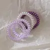 Elástico de Cabelo Tipo Fio de Telefone de Alto Acabamento, Acessório de Cabelo de Borracha Altamente Elástico, Corda de Cabelo Fresca e Versátil, Elástico de Cabelo Antiderrapante Estilo Coreano Que Não Puxa o Cabelo