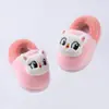 Sapatos de Algodão Infantis para Mulheres Inverno Desenho Animado Interno Casa Bolsa Salto Chinelos de Algodão para Meninos Pelúcia Passeio Leve Bebê Sapatos Infantis Atacado
