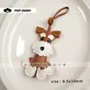 Colgante de Perro Schnauzer DIY Encanto para Bolso Hecho a Mano Llavero Colgante Decoración de Accesorio para Bolso de PU