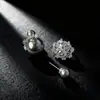 Brincos Atmosféricos de Luxo Leve para Mulheres, Moda Europeia e Americana, Brincos de Pérola Coroa Frente e Verso, Brincos Exquisitos e Versáteis