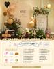 Fondo de pared para decoración de cumpleaños de un año para niños y niñas bebé estilo coreano ins versión familiar simple paquete de tablero kt completo