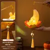 Festival de Mediados de Otoño Linterna Brillante Vinilo Infantil Portátil Colgante de Conejo 2026 Conejo de Jade Decoración de Linterna Brillante para Puestos