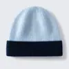 Gorro de Cachemira 100% Cachemira Pura Otoño e Invierno Infantil Unisex Bebé Versátil Bloque de Color Tejido Cálido Protección para Orejas
