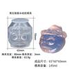 Elian diy Molde de silicona para cubitos de hielo de oso, molde para yeso, bandeja para hielo tridimensional, molde para pellizcos