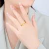 Anillo de flor floreciente moda para mujer lujo ligero anillo suelto incrustado perla artificial anillo de oro falso pulsera