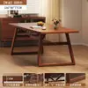 Mesa de Comedor Rectangular Estilo Nórdico para Apartamentos Pequeños Juego de Mesa y Sillas de Comedor Mesa Estable Soporte en Forma de X Mesa de Negociación