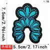 Jianxing en stock Pegatina de Tela Bordada con Alfabeto Inglés Transfronteriza Etiqueta Bordada por Computadora Parche Decorativo para Sombrero Ropa Bolsa