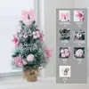 Decoração de Natal Transfronteiriça Conjunto de Árvore de Natal Flocada para Mesa de Casa 45/60cm Pacote de Árvore de Natal Enfeites DIY