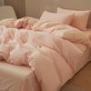 Conjunto de Cama de Algodão Puro Quatro Peças 2025 Novo Simples Cama Lençóis Colcha de Algodão e Linho Conjunto de Cama Três Peças Dormitório Estudantil