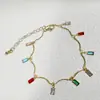 Joias Yongge Estilo Étnico Europeu e Americano Transfronteiriço Corrente de Tornozeleira Empilhável DIY com Strass Acessório para Pé Multicamadas